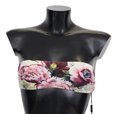 Multicolor Floral Bikini Top - Elegant Summer Wear